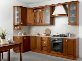 Угловой кухонный гарнитур Массив Люкс 1335х2500