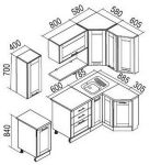 Кухня угловая Трапеза Престиж 1200х1785