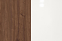 Шкаф 4-х дверный Камея 10.79 цвет орех селект каминный/белый глянец