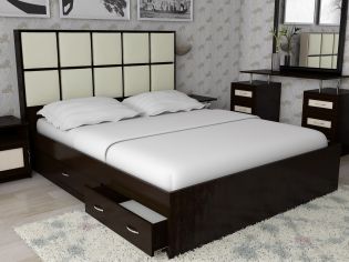 Кровать Волна-4 с ящиками 160х200